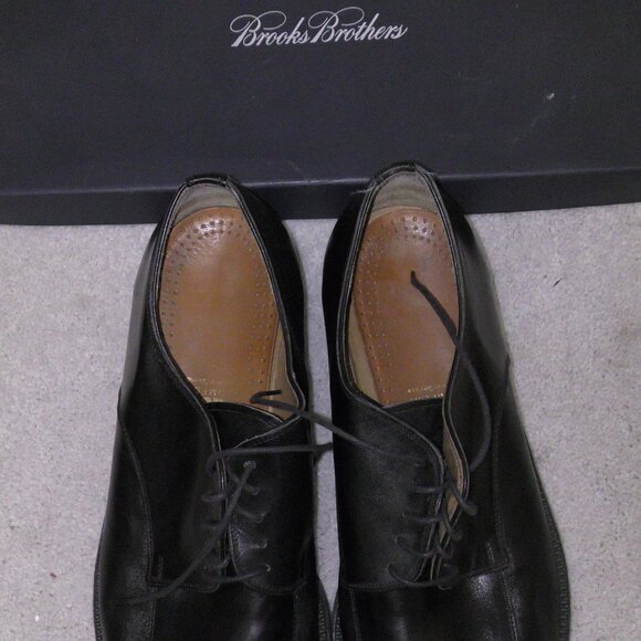Vintage Brooks Brothers Oxford Leather Dress Shoes Cap Toe 10.5 Made in Italy